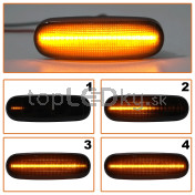 Smerovka bočná LED pravá+ľavá dymová dynamická Fiat Fiorino 1612811180 a